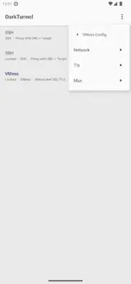 DarkTunnel - SSH DNSTT V2Ray android App screenshot 1